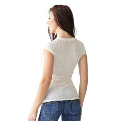 Dámské tričko Guess Love Las Vegas smet.bílé s kamínky