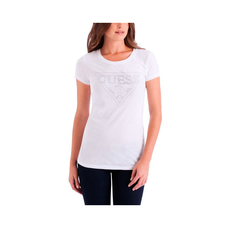 Dámské bílé tričko Guess Sparkle logo
