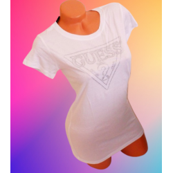 Dámské bílé tričko Guess Sparkle logo