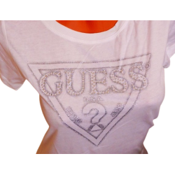 Dámské bílé tričko Guess Sparkle logo