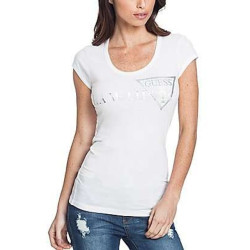 Dámské bílé tričko Guess Hawaii logo