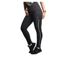 Dámské černé sportovní legíny s reflexními lemy