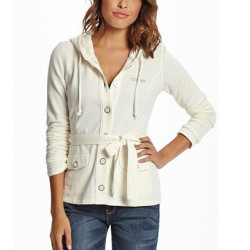 Guess Malique kabátek - sako - mikina - bundička smetanově bílé barvy