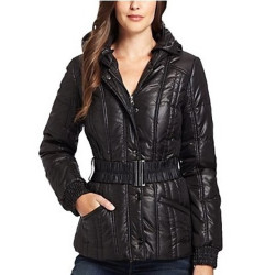 Dámská zimní bunda Guess JAYLEN PUFFY COAT černá