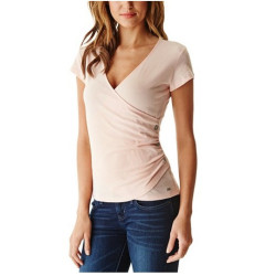 Dámské tričko Guess Amelia meruňkové triko s knoflíčky