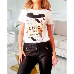 Dámské tričko s potiskem myšáka a s kamínky