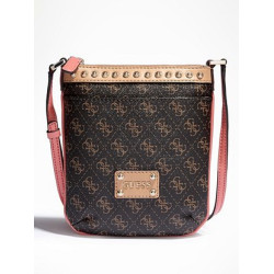 dámská kabelka GUESS Logo Affair Crossbody hnědá