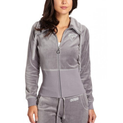 Sportovní bunda - Dámská mikina GUESS Dalila šedá na zip