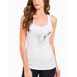 Dámské tílko Guess nátělník Top bílý s kamínky