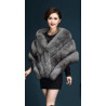 kožešinové boa šedá šála na společenské / plesové šaty