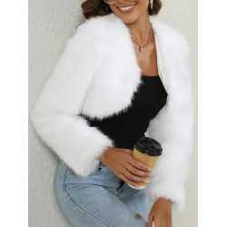 Dámský kožíšek z umělé kožešiny imitace bílé lišky - svatební boa