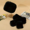 Kožešinová čepice a šála - límec  imitace černé lišky