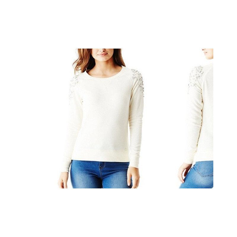 Guess Zinthia blůzka halenka mikina smetanové barvy