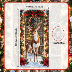 Vánoční banner - dekorace dveří předního vchodu