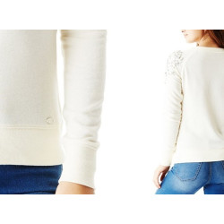 Guess Zinthia blůzka halenka mikina smetanové barvy