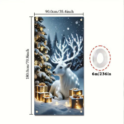 Vánoční banner - dekorace dveří předního vchodu