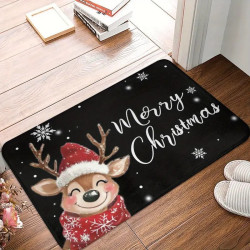 Vánoční kobereček - předložka se sobem , sváteční dekorace