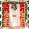 Vánoční vlajky - bannery - dekorace dveří předního vchodu 2 ks