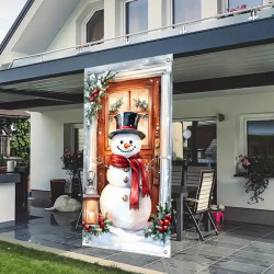 Vánoční banner - dekorace dveří předního vchodu