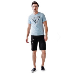 Pánské tričko Guess Triangle modré triko