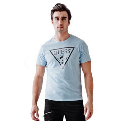 Pánské tričko Guess Triangle modré triko