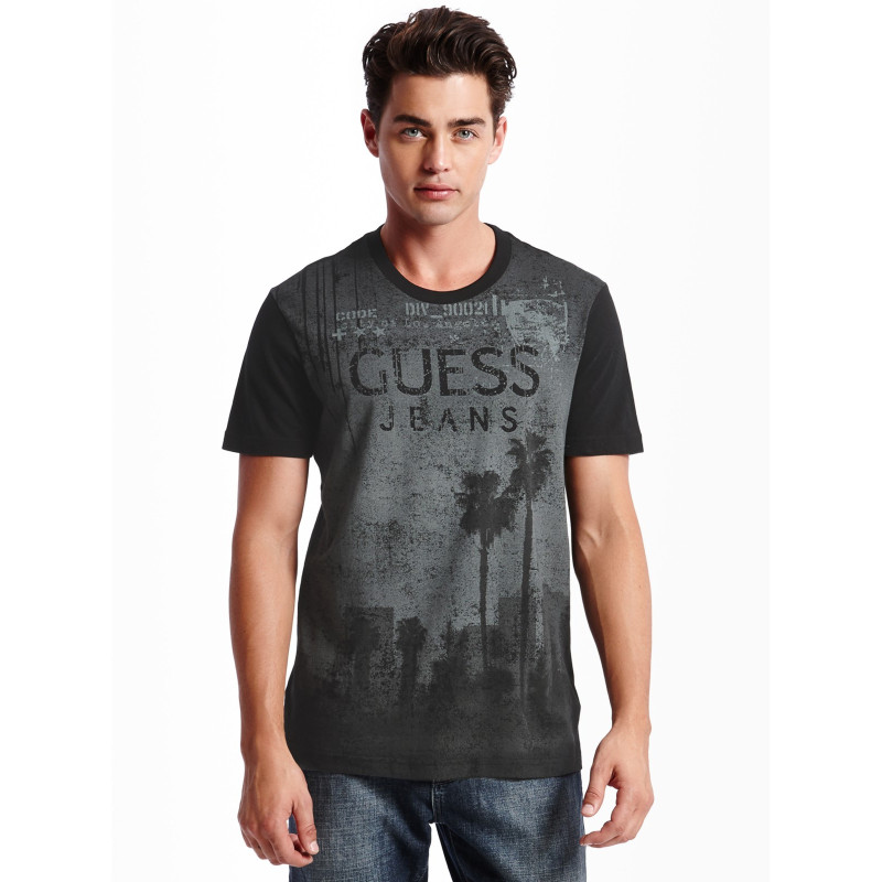 Pánské tričko Guess Prodigy černé triko