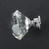Nábytková knopka / skleněná úchytka na nábytek / zásuvky - tvar diamant 3 cm