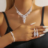 Štrasový náhrdelník, náramek a náušnice sada