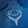Štrasový náhrdelník, náramek a náušnice sada