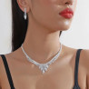 Štrasový náhrdelník a náušnice sada
