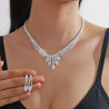 Štrasový náhrdelník a náušnice sada