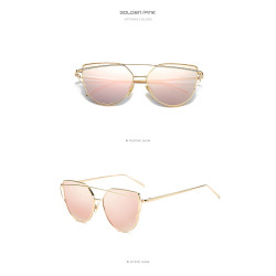 Dámské sluneční brýle oversize růžovo zlaté