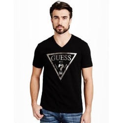 Pánské tričko Guess Bordeaux černé triko