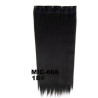 Clip in vlasy - 60 cm dlouhý pás vlasů odstín 1 uhlově černá rovné