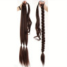 Příčesek - vlasy - dlouhý cop na zapletení tmavě hnědý