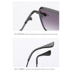 Dámské sluneční brýle hranaté hnědé