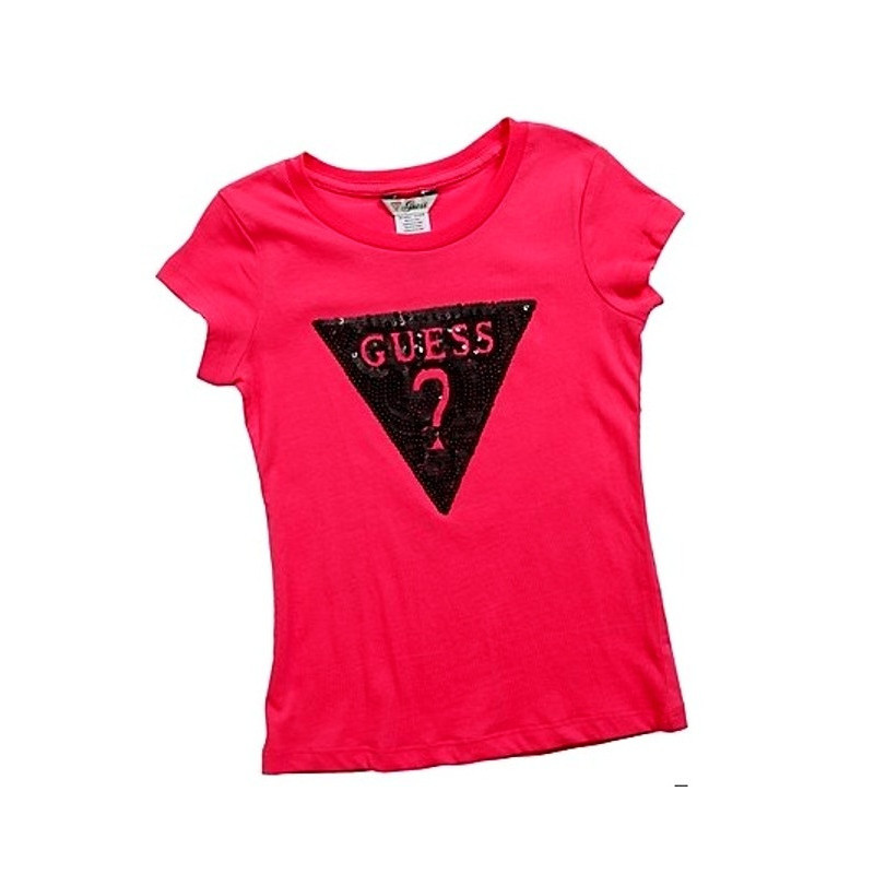 Dívčí - dětské tričko Guess Tracy růžové
