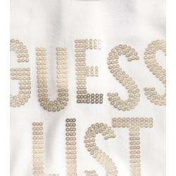 Dívčí tričko Guess Logo smetanově bílé