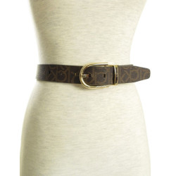 Dámský oboustranný opasek Calvin Klein hnědo zlaté barvy