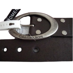 Dámský opasek Calvin Klein bílobéžový se zlatou sponou