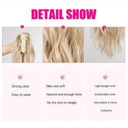 Clip in culík vlnitý beach blond 60 na skřipci