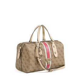 Guess kabelka Logo Sport béžovo hnědá