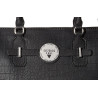 Guess kabelka Delrose Croc-Embossed černá