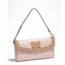 GUESS kabelka Logo Affair Petite Flap růžová