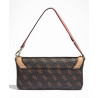 GUESS kabelka Logo Affair Petite Flap hnědá