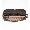 GUESS kabelka Logo Affair Petite Flap hnědá