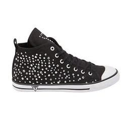 Dámská vycházková kotníková obuv GUESS Joan smetanově černé tenisky