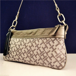 Dámská kabelka Tommy Hilfiger Pewter psaníčko cínové barvy