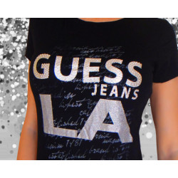 Dámské tričko Guess L.A. logo černé triko
