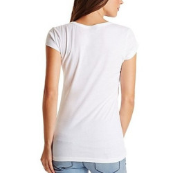 Dámské tričko Guess Tracy Logo - bílé triko s flitry